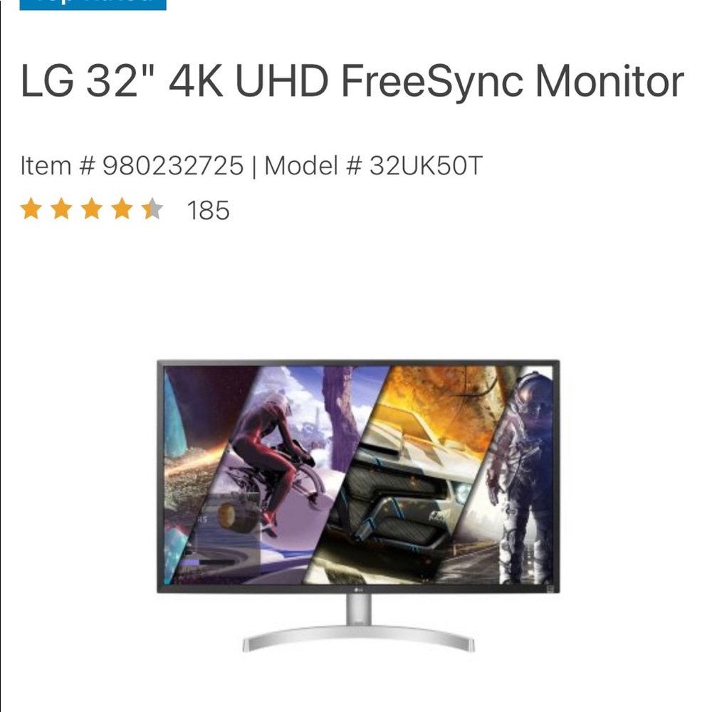 LG UHD Monitor 4K 31.5”